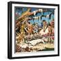 The Lost Boys' Concern for Injured Wendy, Illustration from 'Peter Pan' by J.M. Barrie-Nadir Quinto-Framed Giclee Print