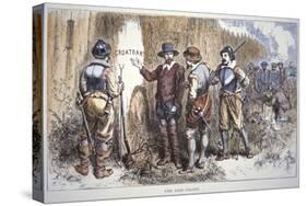 The Lost Colony of Roanoke (Colour Litho)-American-Stretched Canvas