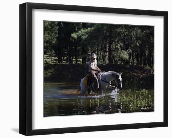 The Lost Cowboy (color)-Barry Hart-Framed Giclee Print