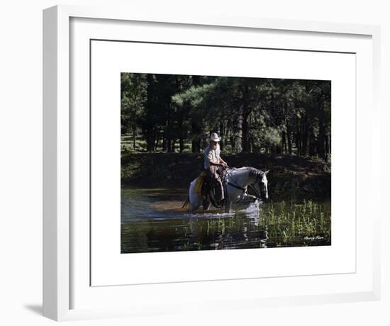 The Lost Cowboy (color)-Barry Hart-Framed Giclee Print