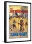 The Lost Wagon Train (Zane Grey) Not So Much Lost as Found by Hostile Native Americans-null-Framed Art Print