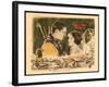 THE LOST WORLD, l-r: Lloyd Hughes, Bessie Love on lobbycard, 1925.-null-Framed Art Print