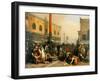 The Lottery Draw in Piazza San Marco-Lorenzo Lotto-Framed Giclee Print