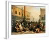 The Lottery Draw in Piazza San Marco-Lorenzo Lotto-Framed Giclee Print