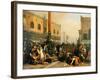 The Lottery Draw in Piazza San Marco-Lorenzo Lotto-Framed Giclee Print