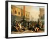 The Lottery Draw in Piazza San Marco-Lorenzo Lotto-Framed Giclee Print