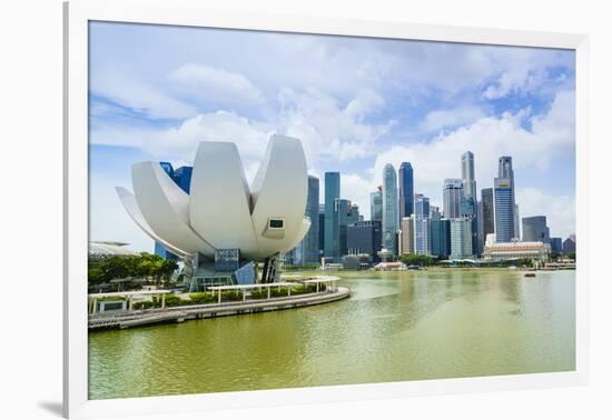 The Lotus Flower Shaped Artscience Museum Overlooking Marina Bay and the Financial District Skyline-Fraser Hall-Framed Photographic Print