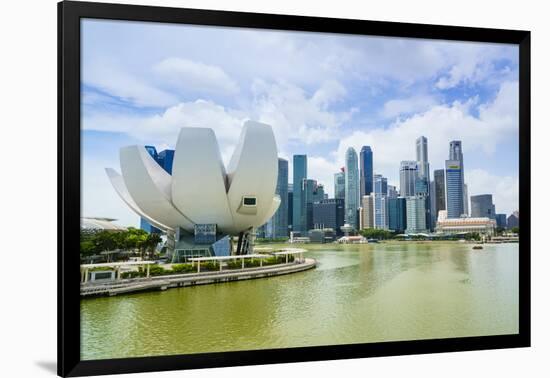 The Lotus Flower Shaped Artscience Museum Overlooking Marina Bay and the Financial District Skyline-Fraser Hall-Framed Photographic Print