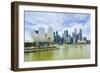 The Lotus Flower Shaped Artscience Museum Overlooking Marina Bay and the Financial District Skyline-Fraser Hall-Framed Photographic Print