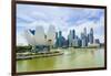 The Lotus Flower Shaped Artscience Museum Overlooking Marina Bay and the Financial District Skyline-Fraser Hall-Framed Premium Photographic Print
