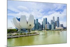 The Lotus Flower Shaped Artscience Museum Overlooking Marina Bay and the Financial District Skyline-Fraser Hall-Mounted Premium Photographic Print