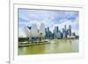 The Lotus Flower Shaped Artscience Museum Overlooking Marina Bay and the Financial District Skyline-Fraser Hall-Framed Photographic Print