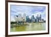 The Lotus Flower Shaped Artscience Museum Overlooking Marina Bay and the Financial District Skyline-Fraser Hall-Framed Photographic Print