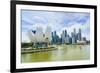 The Lotus Flower Shaped Artscience Museum Overlooking Marina Bay and the Financial District Skyline-Fraser Hall-Framed Photographic Print