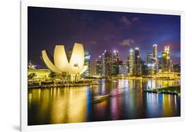 The Lotus Flower Shaped Artscience Museum Overlooking Marina Bay-Fraser Hall-Framed Photographic Print