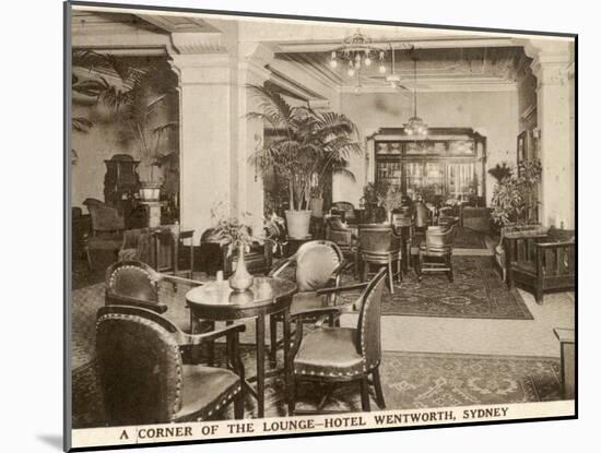 The Lounge at the Hotel Wentworth, Sydney, New South Wales, Australia-null-Mounted Photographic Print