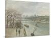 The Louvre, Afternoon, Rainy Weather, 1900-Camille Pissarro-Stretched Canvas