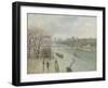 The Louvre, Afternoon, Rainy Weather, 1900-Camille Pissarro-Framed Giclee Print