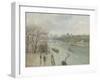 The Louvre, Afternoon, Rainy Weather, 1900-Camille Pissarro-Framed Giclee Print