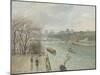 The Louvre, Afternoon, Rainy Weather, 1900-Camille Pissarro-Mounted Giclee Print