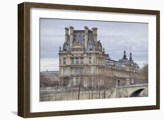 The Louvre And Pont Royal-Cora Niele-Framed Giclee Print