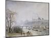 The Louvre and the Seine from the Pont Neuf, Morning Mist, 1902-Camille Pissarro-Mounted Giclee Print