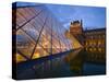 The Louvre at Twilight, Paris, France-Jim Zuckerman-Stretched Canvas