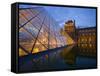 The Louvre at Twilight, Paris, France-Jim Zuckerman-Framed Stretched Canvas