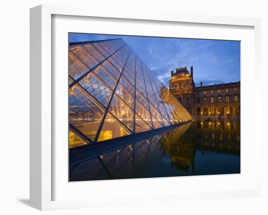 The Louvre at Twilight, Paris, France-Jim Zuckerman-Framed Photographic Print