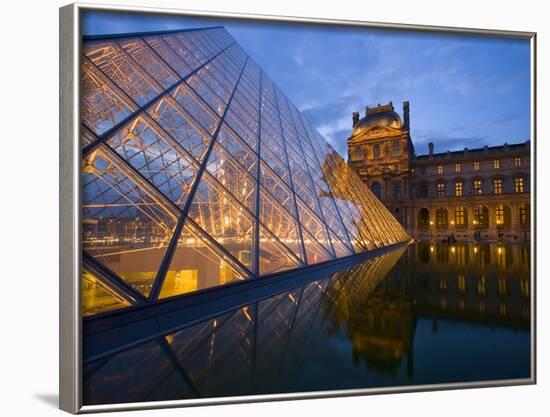 The Louvre at Twilight, Paris, France-Jim Zuckerman-Framed Photographic Print