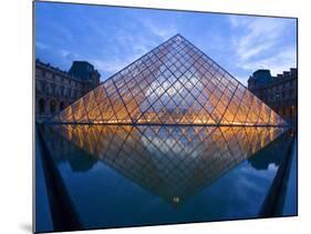 The Louvre at Twilight, Paris, France-Jim Zuckerman-Mounted Photographic Print