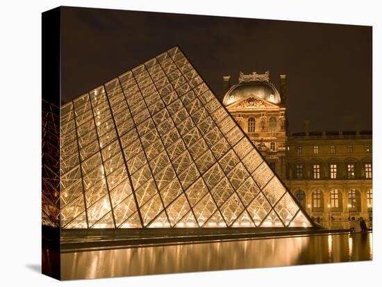 The Louvre at Twilight, Paris, France-Jim Zuckerman-Stretched Canvas