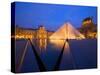 The Louvre Museum at Twilight, Paris, France-Jim Zuckerman-Stretched Canvas