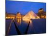 The Louvre Museum at Twilight, Paris, France-Jim Zuckerman-Mounted Photographic Print
