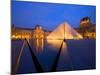 The Louvre Museum at Twilight, Paris, France-Jim Zuckerman-Mounted Photographic Print