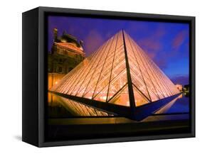 The Louvre Museum at Twilight, Paris, France-Jim Zuckerman-Framed Stretched Canvas