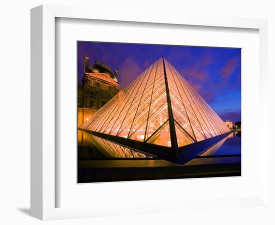 The Louvre Museum at Twilight, Paris, France-Jim Zuckerman-Framed Photographic Print