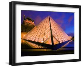 The Louvre Museum at Twilight, Paris, France-Jim Zuckerman-Framed Photographic Print