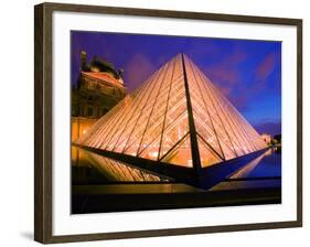 The Louvre Museum at Twilight, Paris, France-Jim Zuckerman-Framed Photographic Print