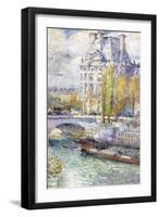 The Louvre On Port Royal-Childe Hassam-Framed Art Print