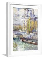 The Louvre On Port Royal-Childe Hassam-Framed Art Print