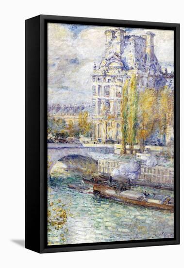 The Louvre On Port Royal-Childe Hassam-Framed Stretched Canvas