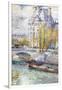 The Louvre on Port Royal-Childe Hassam-Framed Art Print