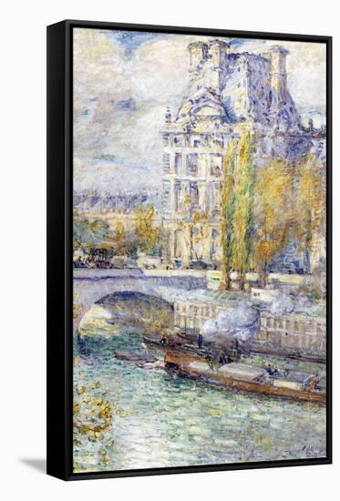 The Louvre on Port Royal-Childe Hassam-Framed Stretched Canvas