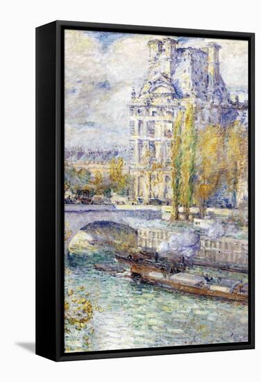 The Louvre on Port Royal-Childe Hassam-Framed Stretched Canvas