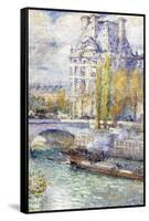 The Louvre on Port Royal-Childe Hassam-Framed Stretched Canvas