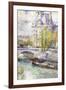 The Louvre On Port Royal-Childe Hassam-Framed Art Print