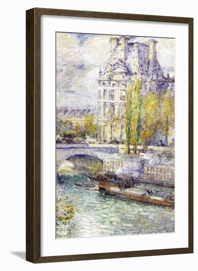 The Louvre On Port Royal-Childe Hassam-Framed Art Print