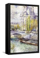The Louvre On Port Royal-Childe Hassam-Framed Stretched Canvas