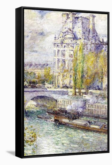 The Louvre On Port Royal-Childe Hassam-Framed Stretched Canvas